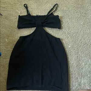 Blue Blush Black Mini Dress